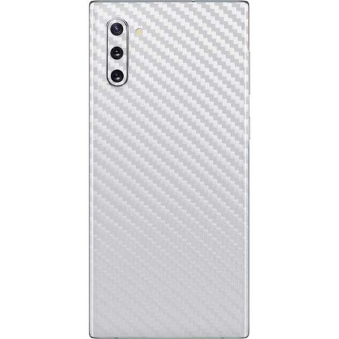 White Carbon Fiber Specialty Texture Material Galaxy Note 10 Skin